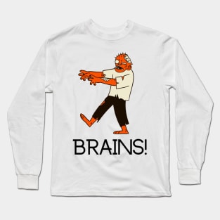 Zombie Seeking Brains Apparel Long Sleeve T-Shirt